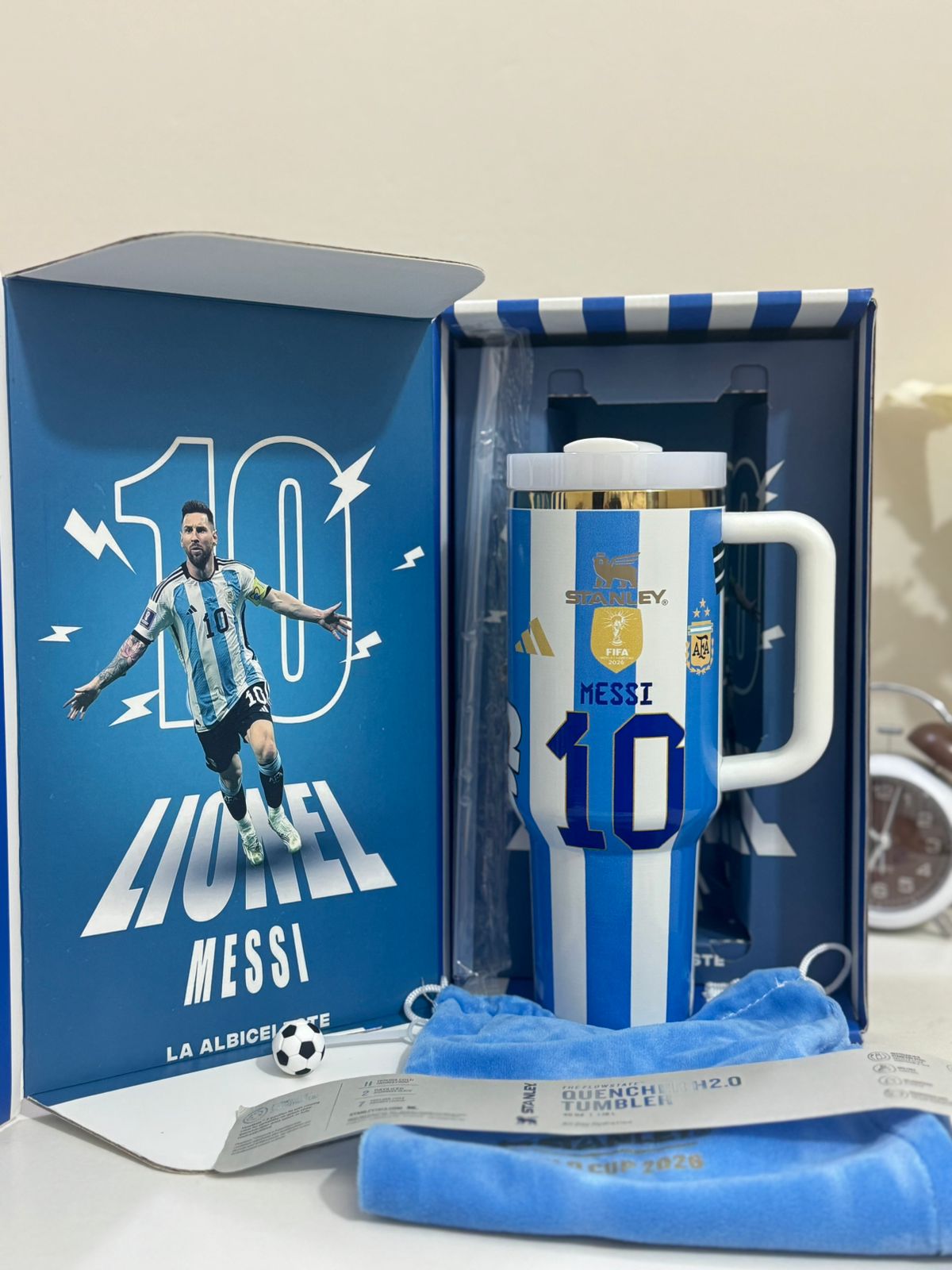 GOAT energy in every sip 🐐💙 The Messi Argentina x Stanley Quencher ProTour – 40oz